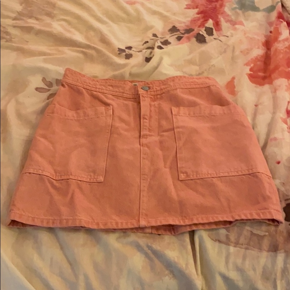 Madewell Pink denim skirt